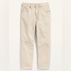 Old Navy Jean Slouchy High Rise Straight Leg 4 cream Tapered